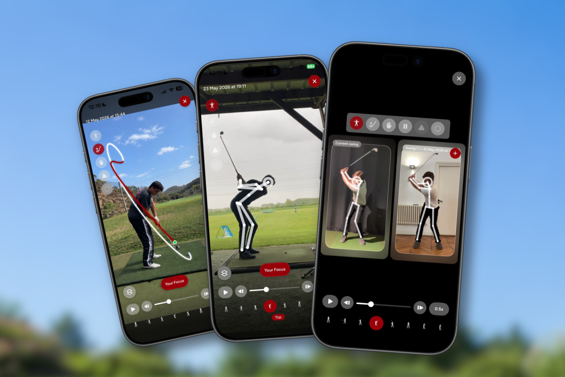 Comparing two swings in the app
